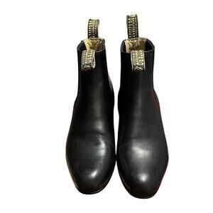 El Besserro Black Leather Boots Botines de Charro Mens Size 7 Womens size 9